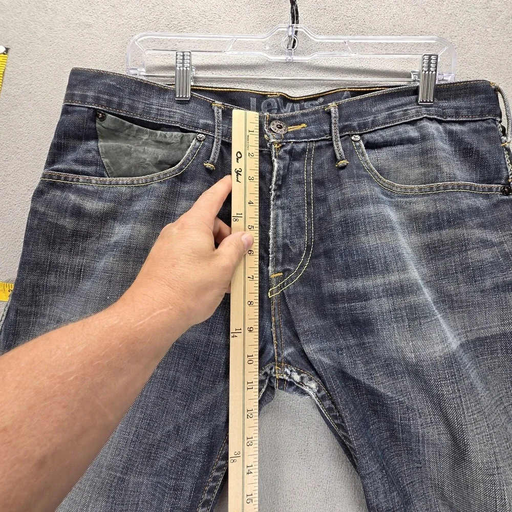 Vintage Levis Engineered Jeans Mens 34x34 Blue Star Buckle Back Honeycomb